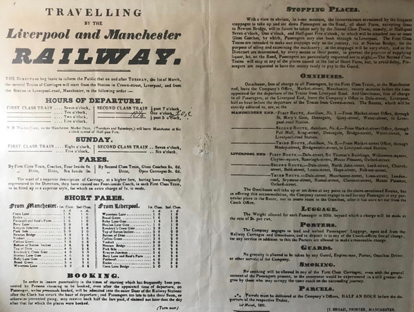 Liverpool to Manchester Railway Billboard Poster